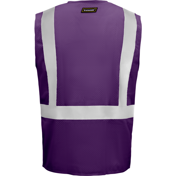 1284-Z-RD - Economy Safety Vest with Zipper and Radio Clips image 10