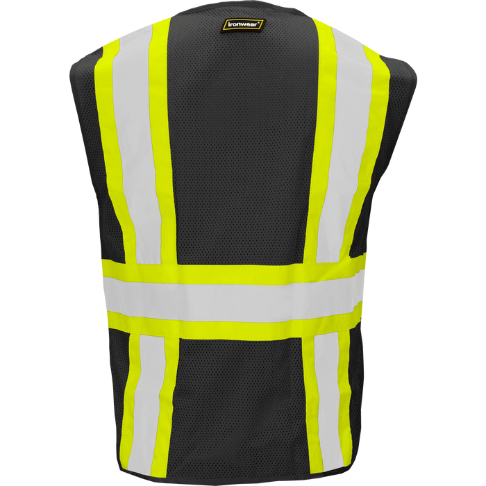 1287-Z-RD - Safety Vest with Zipper and Radio Clips image 2