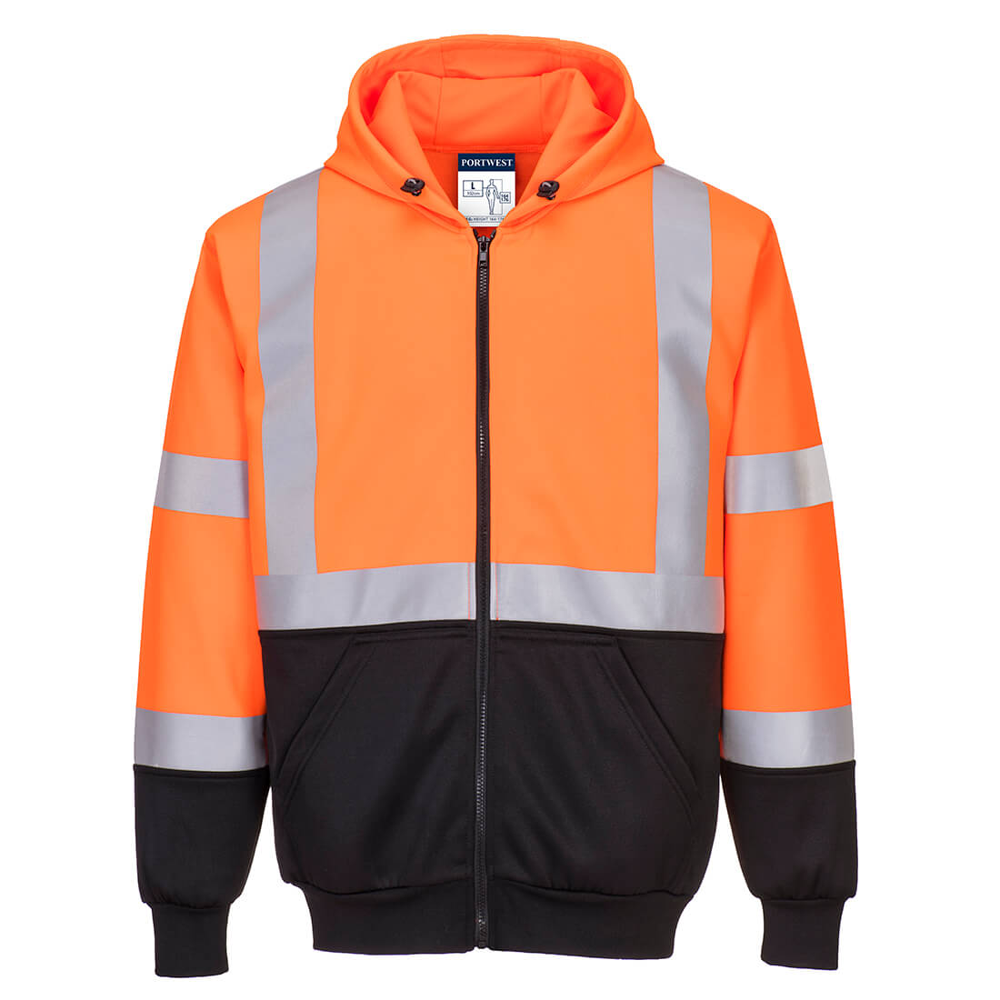 UB315 - Class 3 Hi-Vis Two-Tone Zipped Hoodie image 2