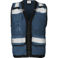 1279-S-RD-CID - Surveyor Safety Vest with Snaps, Radio Clips, and ID Pocket image 1
