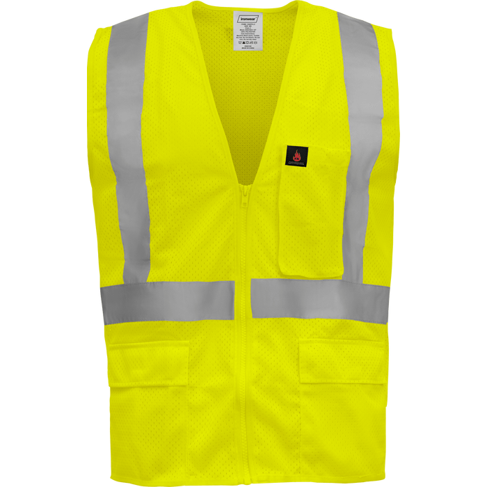 1284FR-Z - FR ANSI Class 2 Economy Safety Vest with Zipper image 0