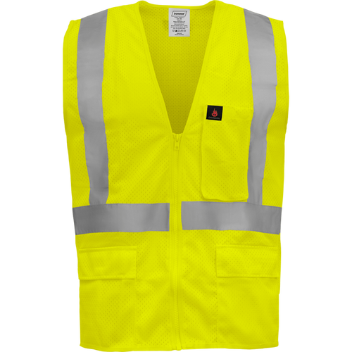 1284FR-Z - FR ANSI Class 2 Economy Safety Vest with Zipper image 0