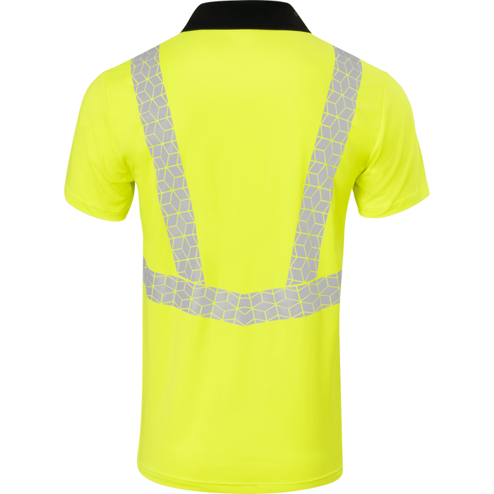 7191 - Premium Hi Vis Class 2 Polo with Elastex and GeoFlect Tape image 1