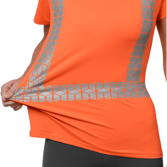 7102 - Premium Women's Fit Hi Vis Class 2 V-Neck with Elastex and GeoFlect Tape image 8
