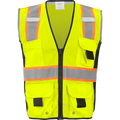 1245-Z-RD - Heavy Duty ANSI Class 2 Safety Vest with Zipper and Radio Clips image 0