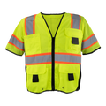 1296-Z-RD - Heavy Duty ANSI Class 3 Safety Vest with Zipper and Radio Clips image 0