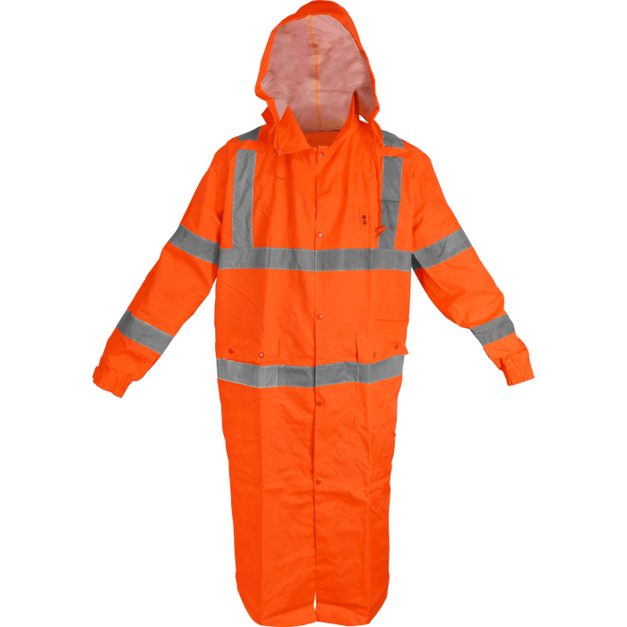 9520 - Hi Vis Class 3 Rain Coat, 48" Long image 4