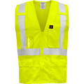 1284FR-Z-RD-CID - FR ANSI Class 2 Safety Vest with Zipper and Clear ID Pocket image 2
