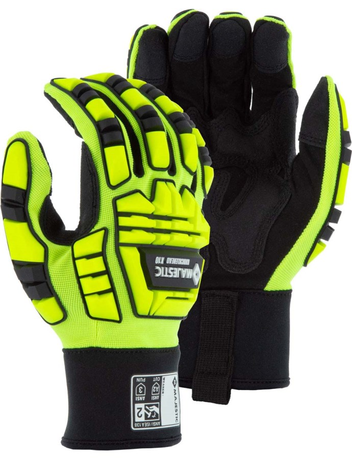 21242 - ANSI A2 Knucklehead X10 Mechanics Glove with Impact Protection