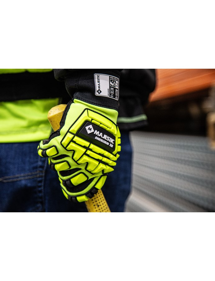 21242 - ANSI A2 Knucklehead X10 Mechanics Glove with Impact Protection