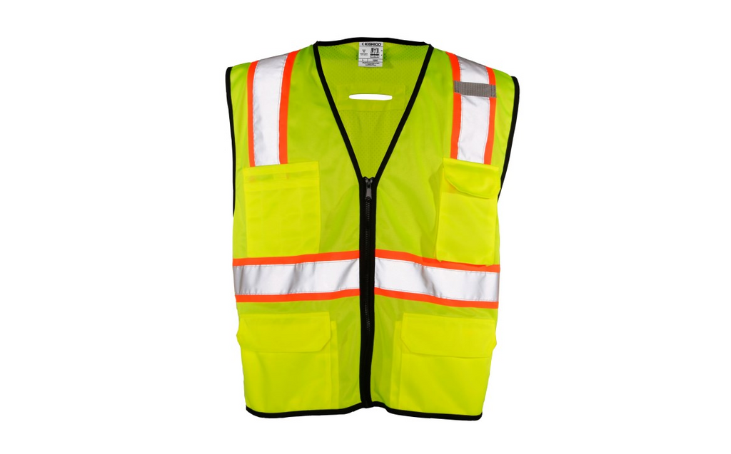 Kishigo® 1580 - ANSI Class 2 6 Pocket Contrast Vest, Economy image 2