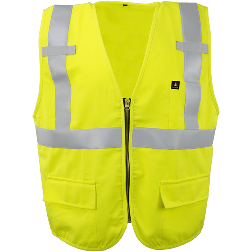 1255FR-Z-RD - FR ARC Rated Class 2 Safety Vest with Zipper and Radio Clips image 0