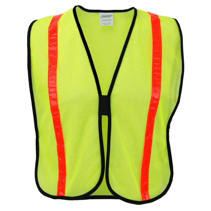1216 - Hi Vis Economy Safety Vest with Reflective Tape, Non ANSI image 0