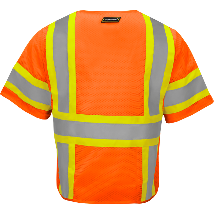 1293-BRK-RD - ANSI Class 3 Breakaway Safety Vest with Radio Clips image 3