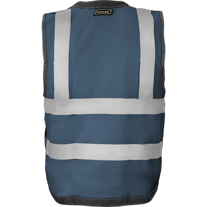 1279-S-RD-CID - Surveyor Safety Vest with Snaps, Radio Clips, and ID Pocket image 2