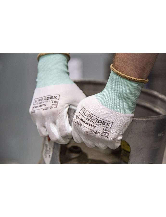 3433 - A1 Polyurethane Palm Coated Glove on 13-Gauge Seamless Knit Nylon Liner