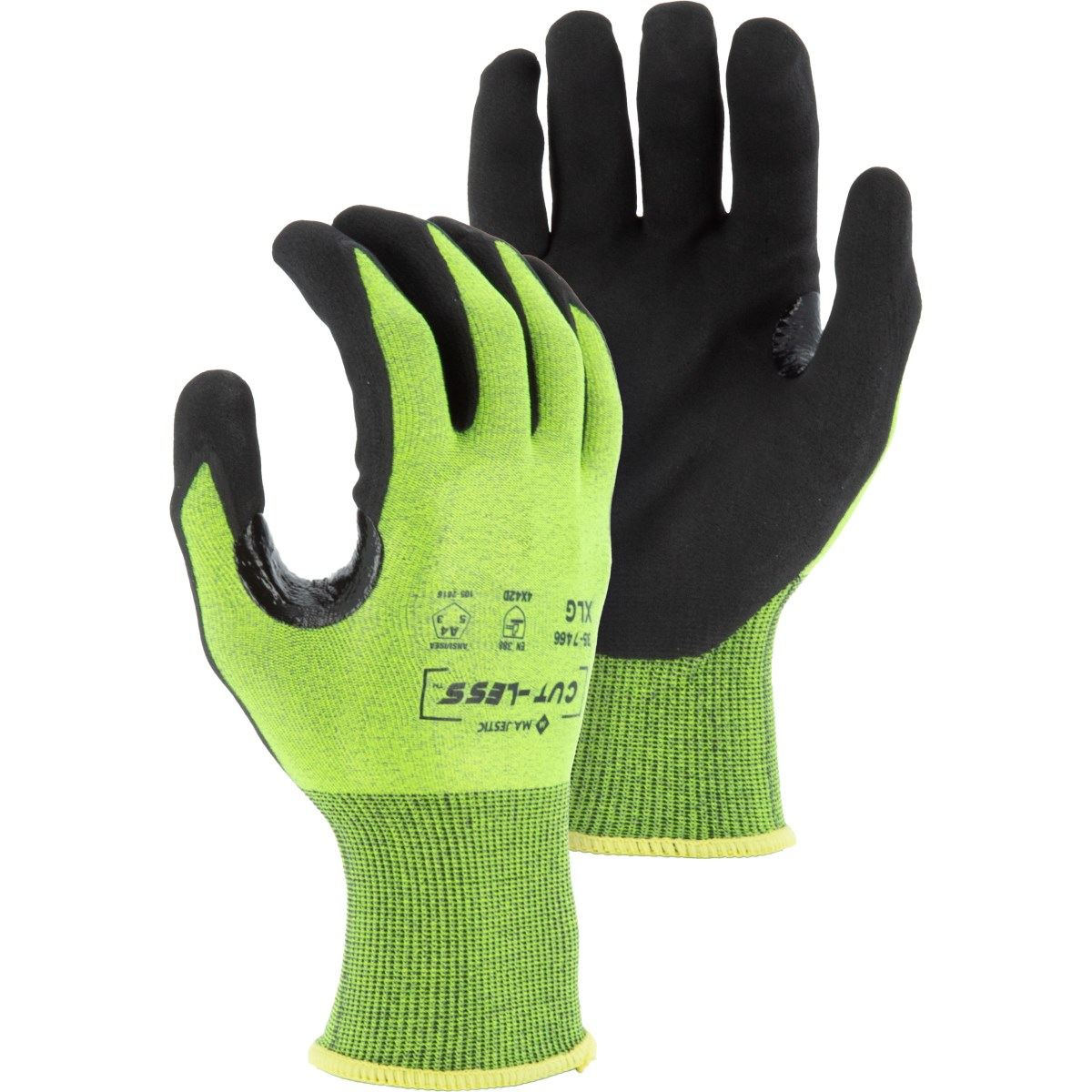 35-7466 - ANSI A4 Cut Resistant Korplex Glove with Premium Foam Palm, 18g