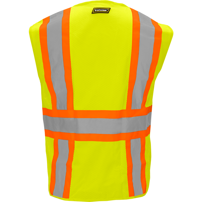 1287FR-Z-RD-CID - FR ANSI Class 2 Safety Vest with Zipper and Clear ID Pocket image 1