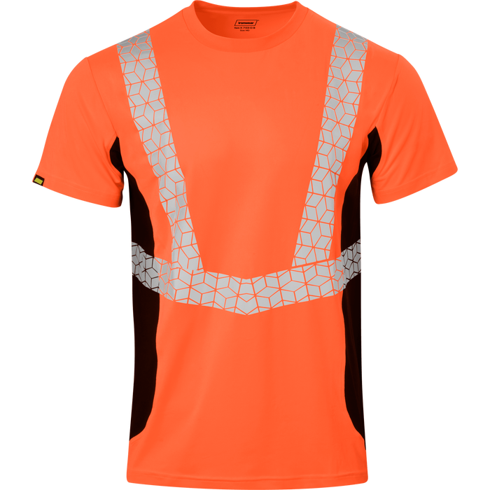7133 - Premium Hi Vis Class 2 Crew Neck with Elastex and GeoFlect Tape image 5