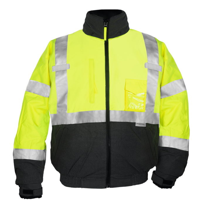 6405 - Premium Hi Vis Class 3 Bomber Jacket with Removable Sweatshirt image 0
