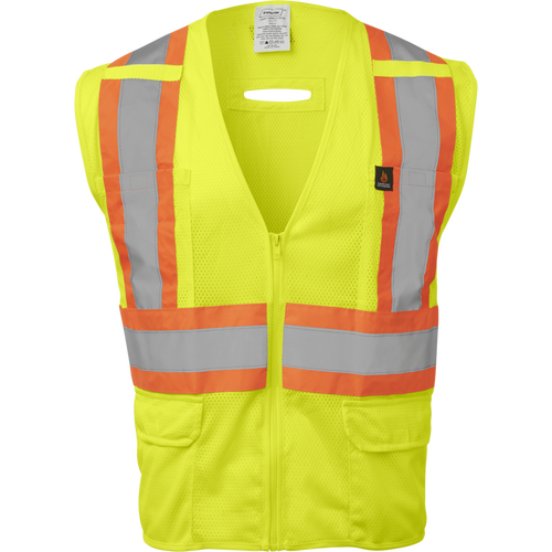1287FR-Z-RD-DR - FR ANSI Class 2 Safety Vest with Zipper and D-Ring Opening image 0