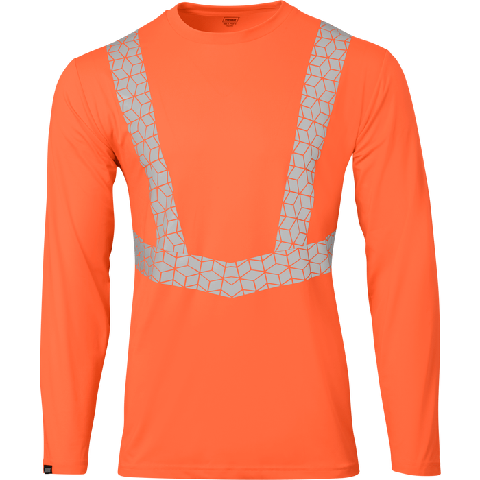 7142 - Premium Hi Vis Class 2 Crew Neck with Elastex and GeoFlect Tape image 0