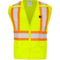 1287FR-Z-RD-X - FR ANSI Class 2 Safety Vest with Zipper and Radio Clips image 0