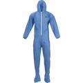 1641 - FR Blue Disposable Coveralls with Hood and Boot Cover image 0