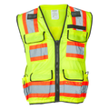 1278FR-Z-RD - FR ANSI Class 2 Surveyor Vest with Zipper and Radio Clips image 0
