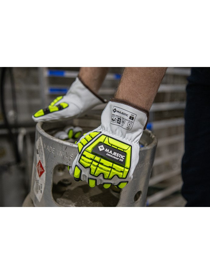 21286 - ANSI A5 X10 Cut-Less Goatskin Drivers Glove with Impact Protection image 1