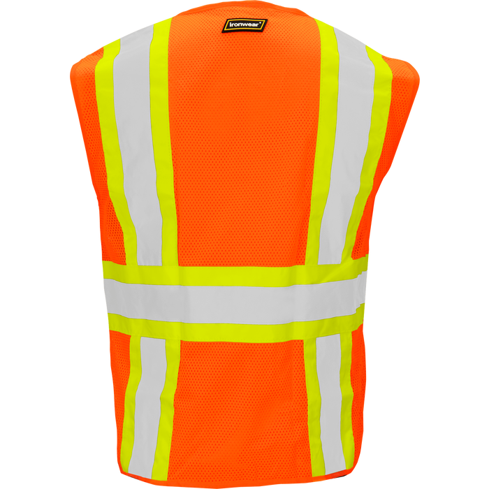 1287-Z-RD - Safety Vest with Zipper and Radio Clips image 8