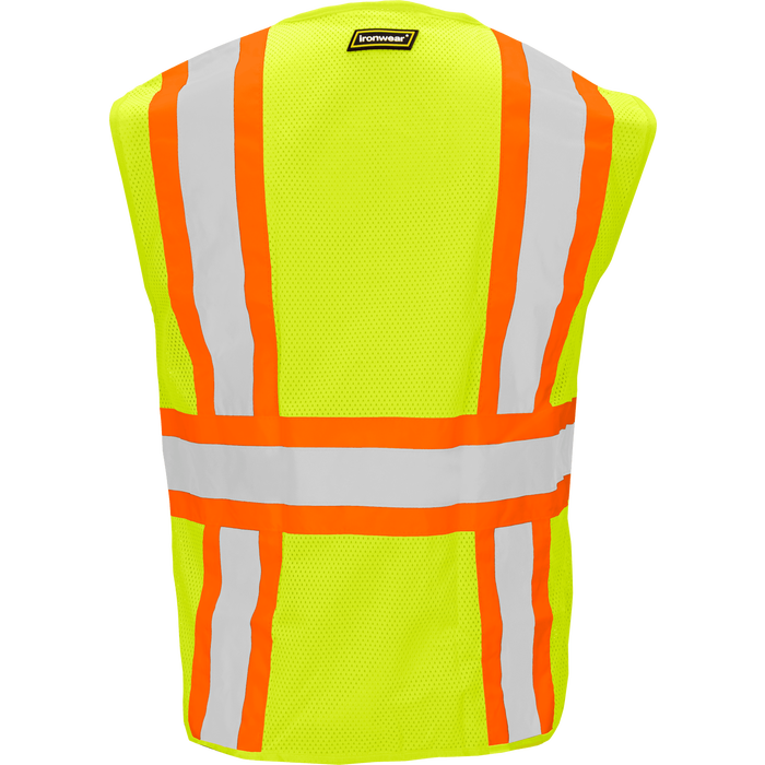 1287-Z-RD - Safety Vest with Zipper and Radio Clips image 6