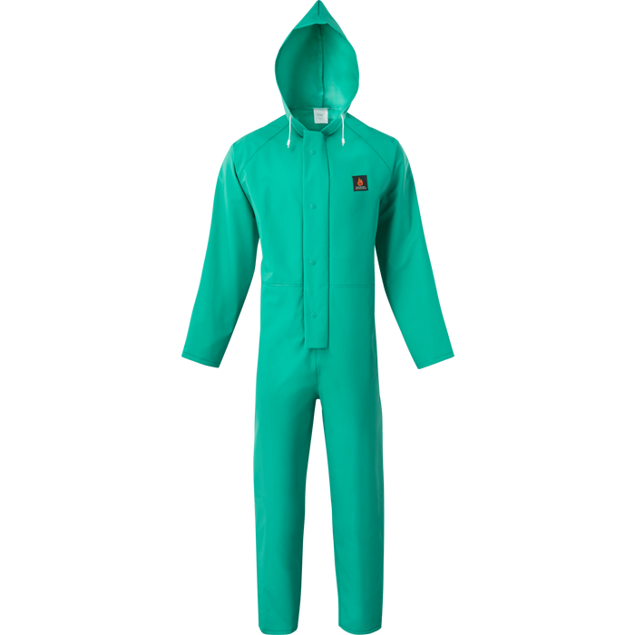 9030 - Green PVC Rain and Chemical Resistant Coverall image 2