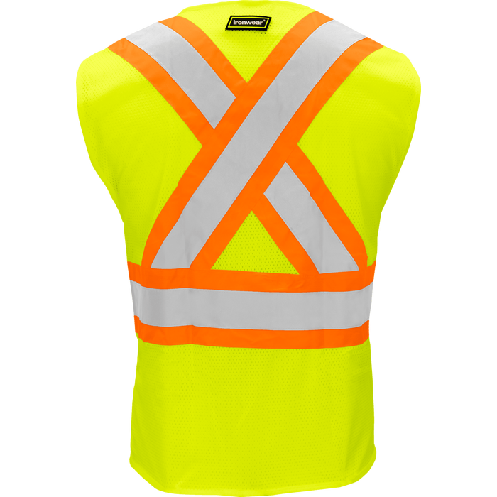 1287FR-Z-RD-X - FR ANSI Class 2 Safety Vest with Zipper and Radio Clips image 1