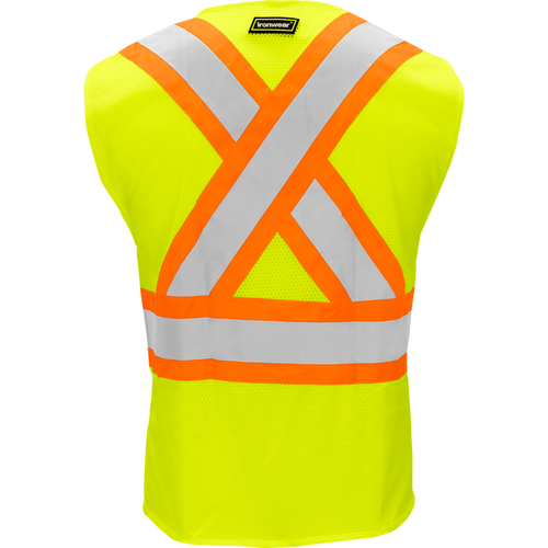 1287FR-Z-RD-X - FR ANSI Class 2 Safety Vest with Zipper and Radio Clips image 1
