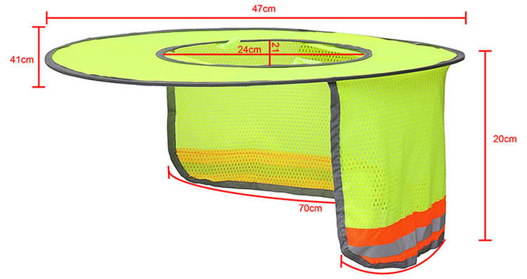 GG1010 - Hi Vis Hard Hat Sun Shield image 3