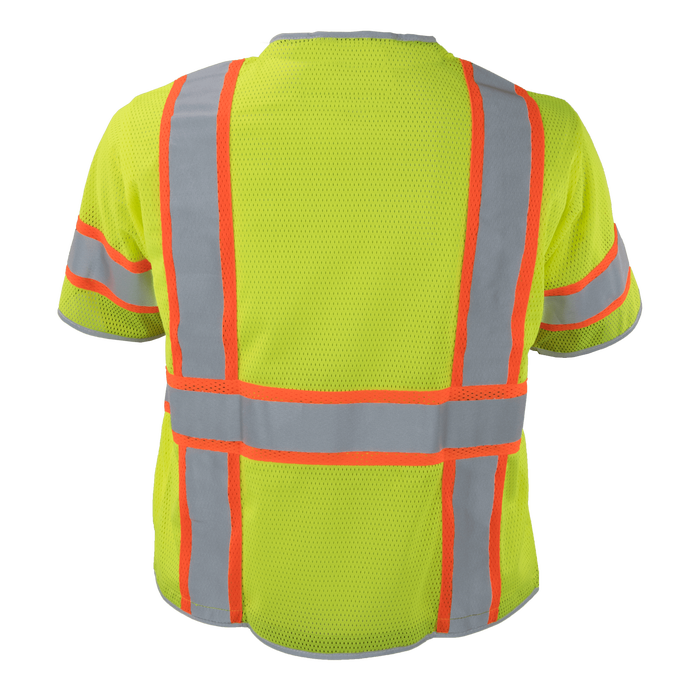 1299-Z-RD - Heavy Duty ANSI Class 3 Safety Vest with Zipper and Clear ID Pocket image 1