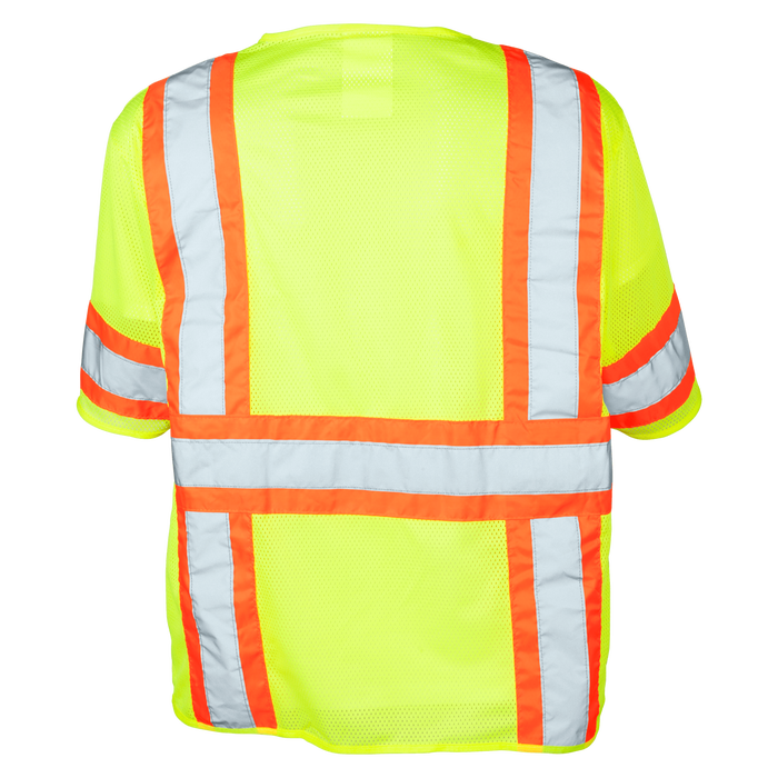 1293-Z-RD - ANSI Class 3 Safety Vest with Zipper and Radio Clips image 1