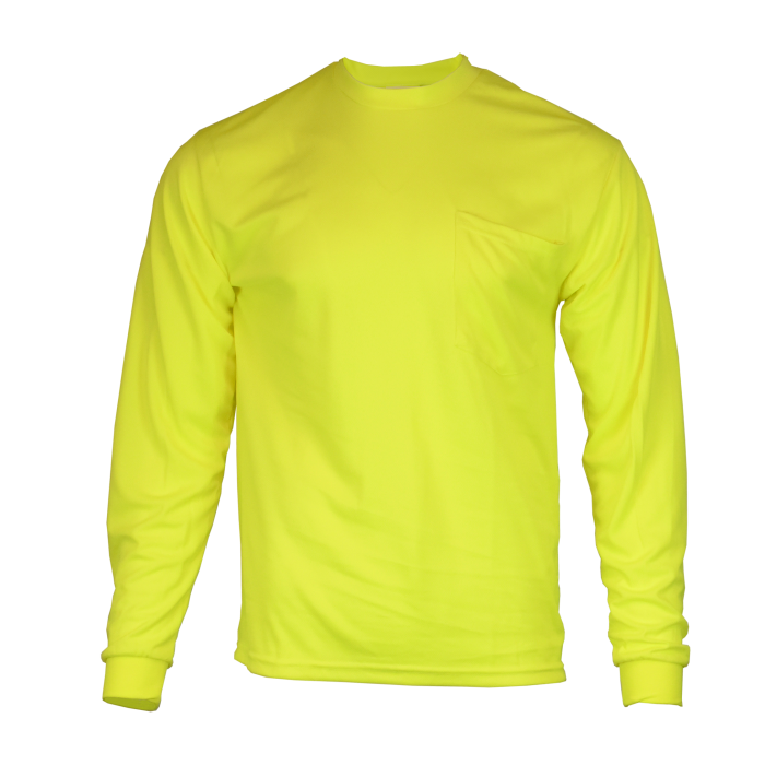 1802 - Hi-Vis Long-Sleeve Microfiber T-Shirt image 0