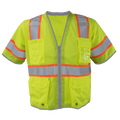 1299-Z-RD - Heavy Duty ANSI Class 3 Safety Vest with Zipper and Clear ID Pocket image 0