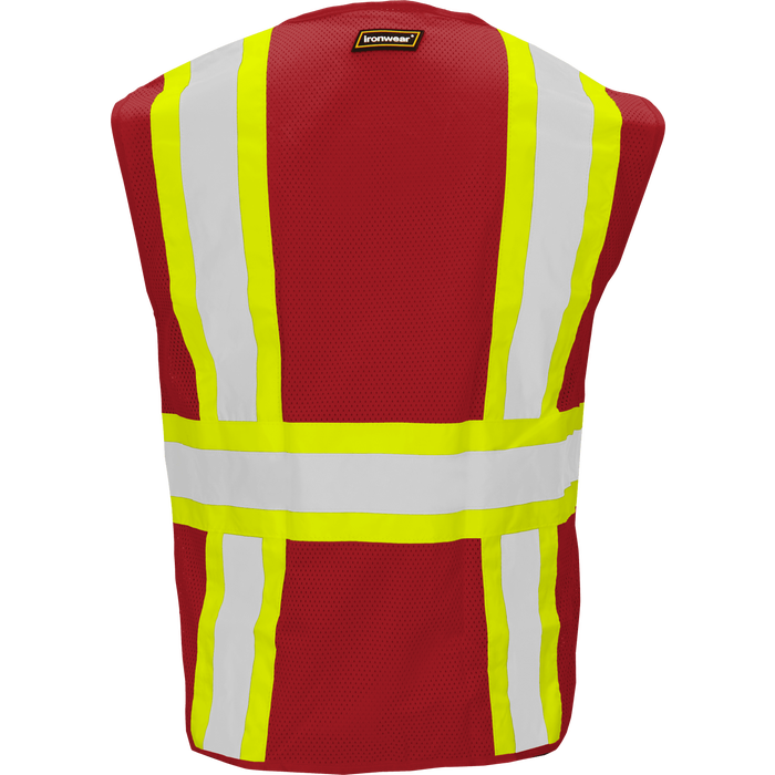 1287-Z-RD - Safety Vest with Zipper and Radio Clips image 10
