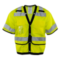 1280-S-RD-CID - ANSI Class 3 Safety Vest with Snaps and Clear ID Pocket image 0