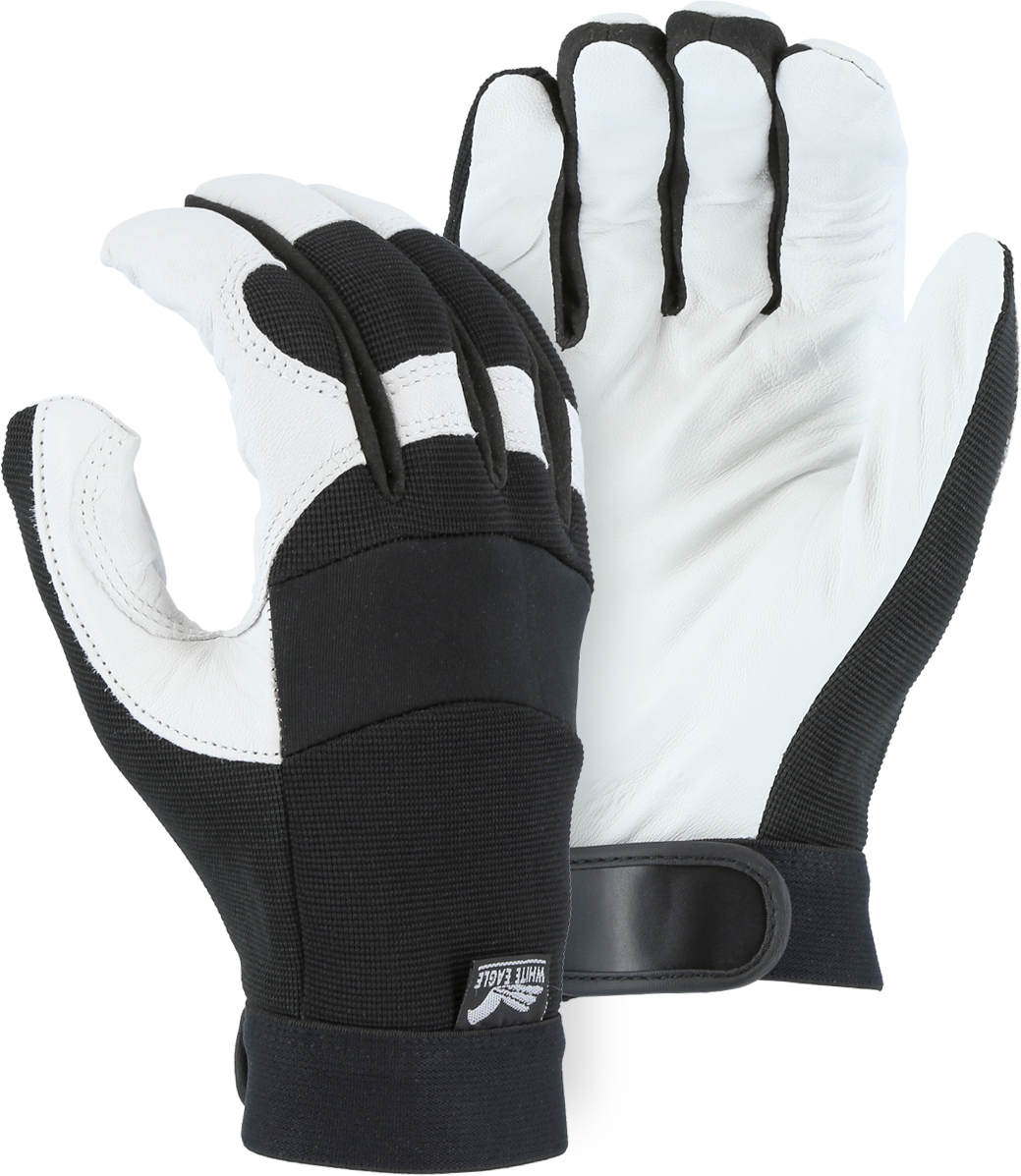 2153 - White Eagle Mechanics Glove with Grain Goatskin Palm and Knit Back image 0