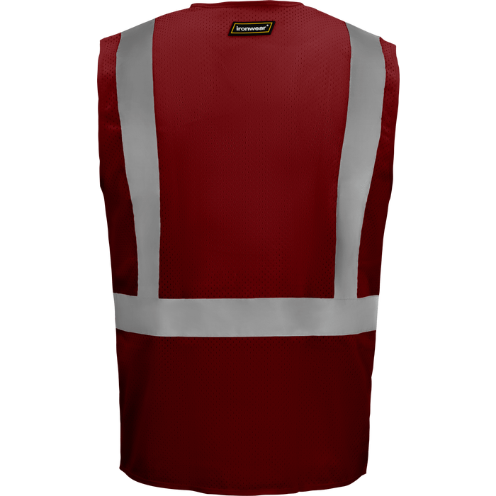 1284-Z-RD - Economy Safety Vest with Zipper and Radio Clips image 12