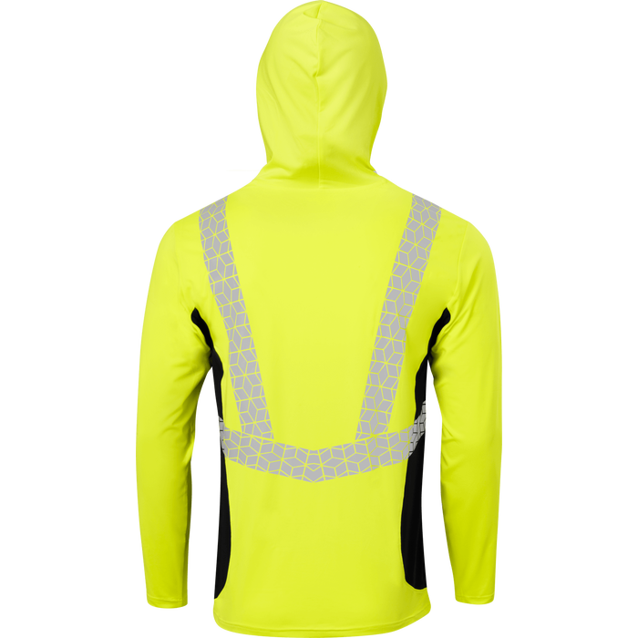 7153 - Premium Hi Vis Class 2 Hooded Shirt with Elastex and GeoFlect Tape image 1