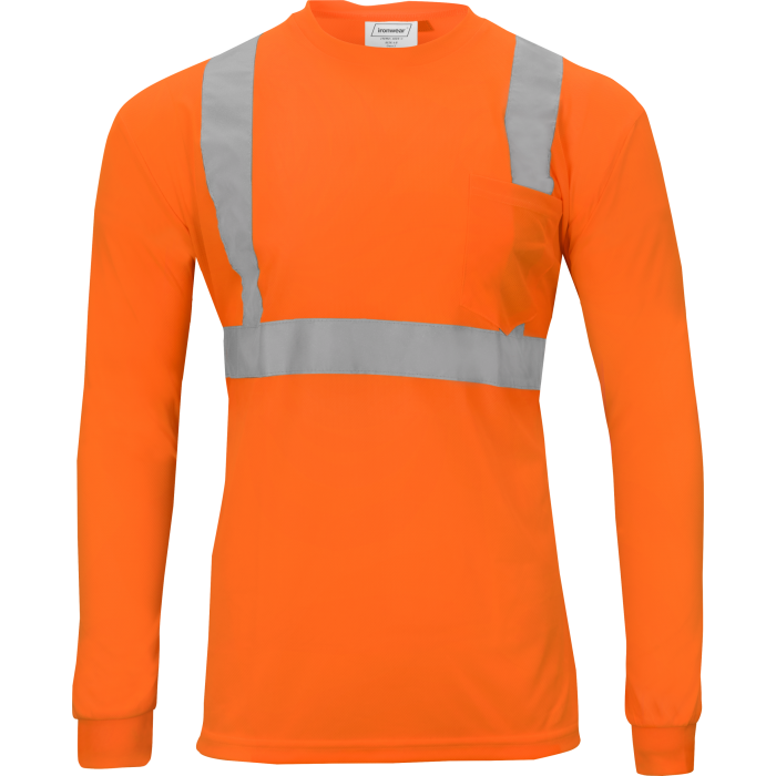 1835 - Class 2 Hi-Vis Long-Sleeve Microfiber T-Shirt image 4