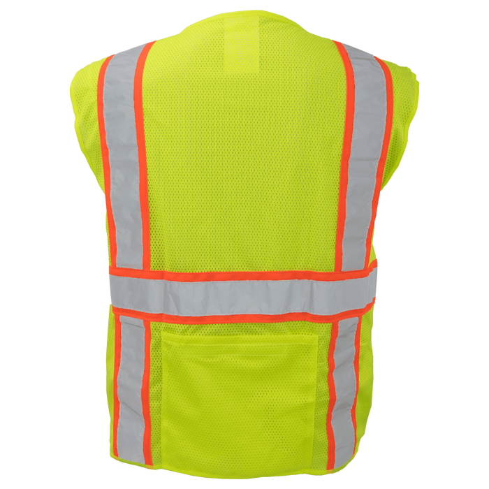1277FR-Z-RD - FR ANSI Class 2 Safety Vest with Zipper and Radio Clips image 1