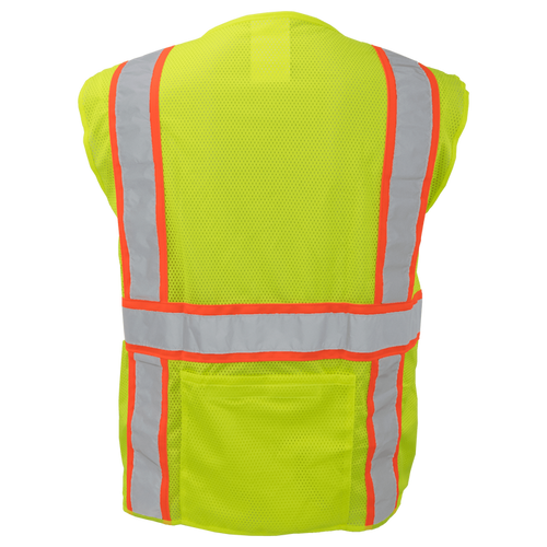 1277FR-Z-RD - FR ANSI Class 2 Safety Vest with Zipper and Radio Clips image 1