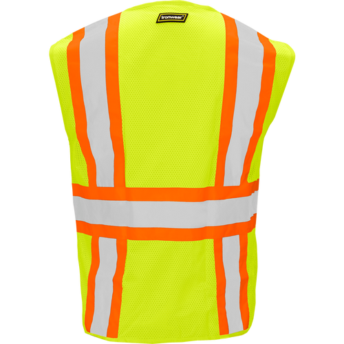 1287FR-Z-RD - FR Safety Vest with Zipper and Radio Clips image 1