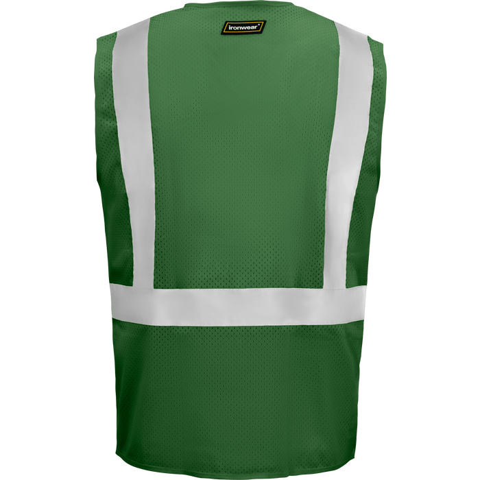 1284-Z-RD - Economy Safety Vest with Zipper and Radio Clips image 5